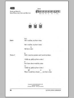 page one of 409 (Guitar Chords/Lyrics)