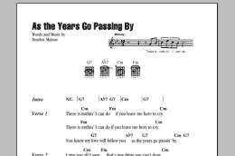page one of As The Years Go Passing By (Guitar Chords/Lyrics)