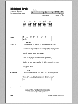 page one of Midnight Train (Guitar Chords/Lyrics)