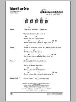 page one of Move It On Over (Guitar Chords/Lyrics)