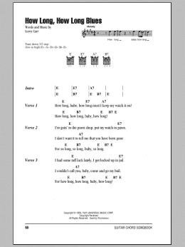 page one of How Long, How Long Blues (Guitar Chords/Lyrics)