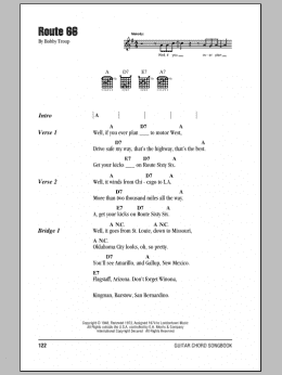 page one of Route 66 (Guitar Chords/Lyrics)