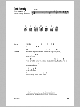 page one of Get Ready (Guitar Chords/Lyrics)