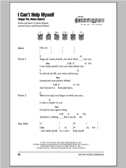 page one of I Can't Help Myself (Sugar Pie, Honey Bunch) (Guitar Chords/Lyrics)