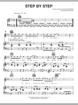 page one of Step By Step (Piano, Vocal & Guitar Chords (Right-Hand Melody))