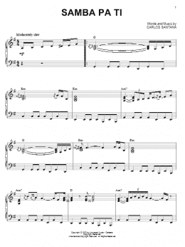 page one of Samba Pa Ti (Piano Solo)