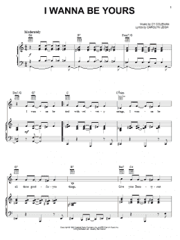 page one of I Wanna Be Yours (Piano, Vocal & Guitar Chords (Right-Hand Melody))