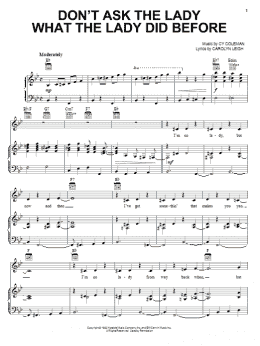page one of Don't Ask The Lady What The Lady Did Before (Piano, Vocal & Guitar Chords (Right-Hand Melody))