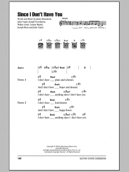 page one of Since I Don't Have You (Guitar Chords/Lyrics)