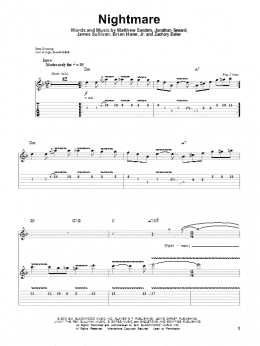 page one of Nightmare (Guitar Tab (Single Guitar))