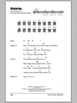 page one of Waterloo (Guitar Chords/Lyrics)