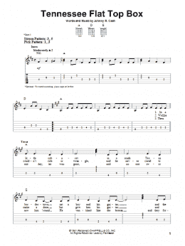 page one of Tennessee Flat Top Box (Easy Guitar Tab)