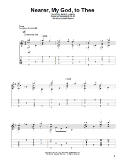 page one of Nearer, My God, To Thee (Solo Guitar)