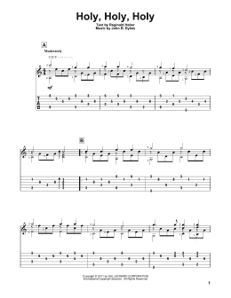 page one of Holy, Holy, Holy (Solo Guitar)