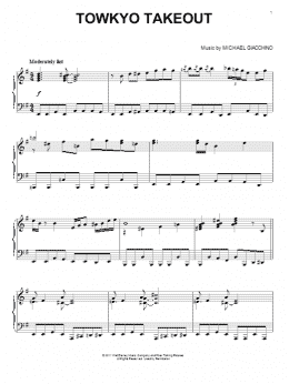 page one of Towkyo Takeout (Piano Solo)