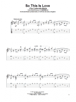 page one of So This Is Love (from Cinderella) (Solo Guitar)