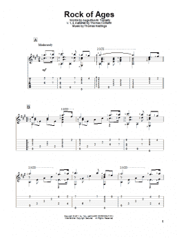 page one of Rock Of Ages (Solo Guitar)