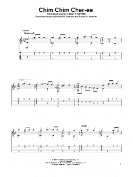 page one of Chim Chim Cher-ee (from Mary Poppins) (Solo Guitar)