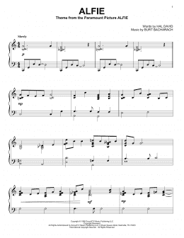 page one of Alfie (Piano Solo)