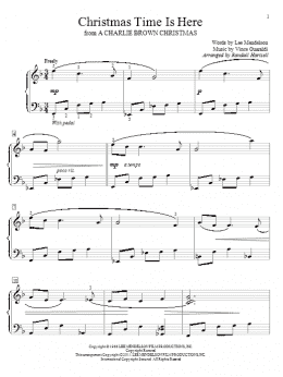 page one of Christmas Time Is Here (Educational Piano)