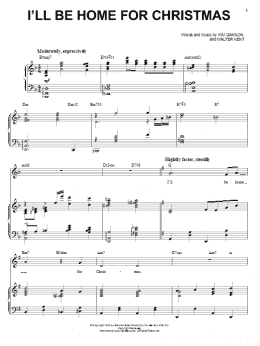 page one of I'll Be Home For Christmas (Piano & Vocal)