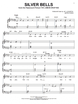 page one of Silver Bells (Piano & Vocal)