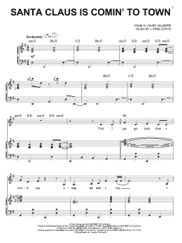 page one of Santa Claus Is Comin' To Town (Piano & Vocal)