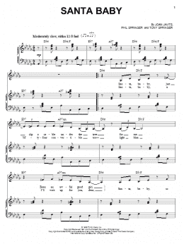 page one of Santa Baby (Piano & Vocal)