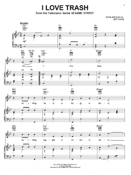 page one of I Love Trash (Piano, Vocal & Guitar Chords (Right-Hand Melody))