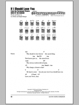 page one of If I Should Lose You (Guitar Chords/Lyrics)