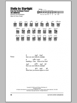 page one of Stella By Starlight (Guitar Chords/Lyrics)