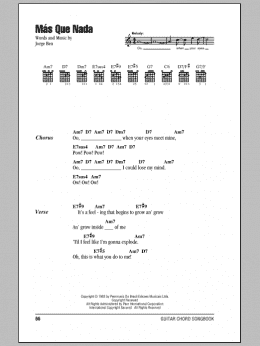 page one of Mas Que Nada (Guitar Chords/Lyrics)