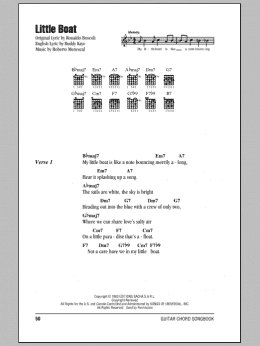 page one of Little Boat (Guitar Chords/Lyrics)