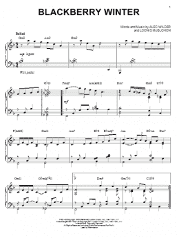 page one of Blackberry Winter (arr. Brent Edstrom) (Piano Solo)