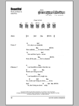 page one of Beautiful (Guitar Chords/Lyrics)