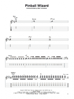 page one of Pinball Wizard (Solo Guitar)