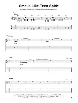 page one of Smells Like Teen Spirit (Solo Guitar)