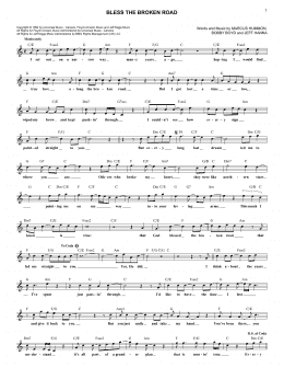 page one of Bless The Broken Road (Lead Sheet / Fake Book)