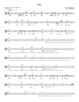 page one of Still (Lead Sheet / Fake Book)