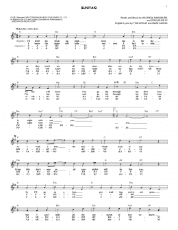 page one of Sukiyaki (Lead Sheet / Fake Book)