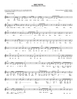 page one of Reet Petite (The Sweetest Girl In Town) (Lead Sheet / Fake Book)