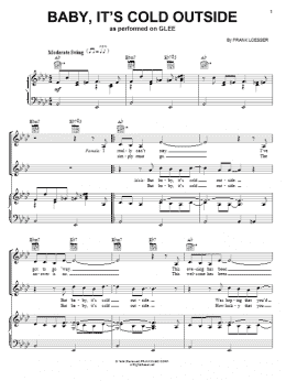 page one of Baby, It's Cold Outside (Piano, Vocal & Guitar Chords (Right-Hand Melody))