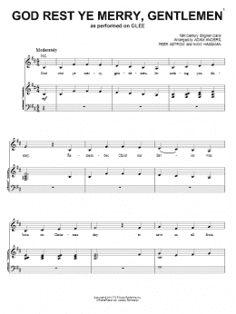 page one of God Rest Ye Merry, Gentlemen (Piano, Vocal & Guitar Chords (Right-Hand Melody))