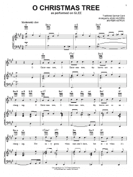 page one of O Christmas Tree (Piano, Vocal & Guitar Chords (Right-Hand Melody))