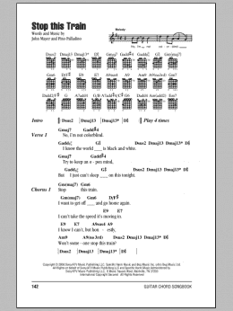 page one of Stop This Train (Guitar Chords/Lyrics)