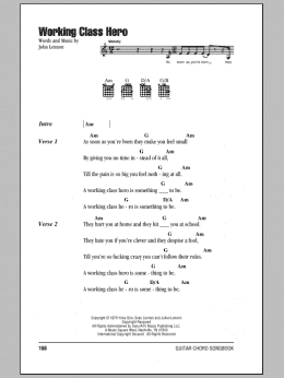 page one of Working Class Hero (Guitar Chords/Lyrics)