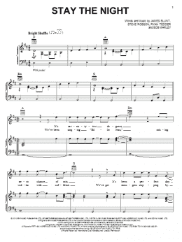 page one of Stay The Night (Piano, Vocal & Guitar Chords (Right-Hand Melody))