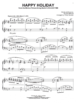 page one of Happy Holiday (arr. Phillip Keveren) (Piano Solo)