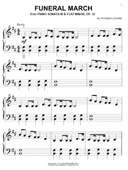 page one of Sonata No. 2 In Bb Minor, Op. 35 (Funeral March) (Big Note Piano)