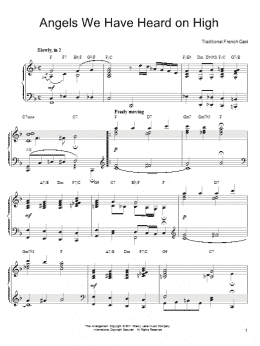 page one of Angels We Have Heard On High (Piano Solo)